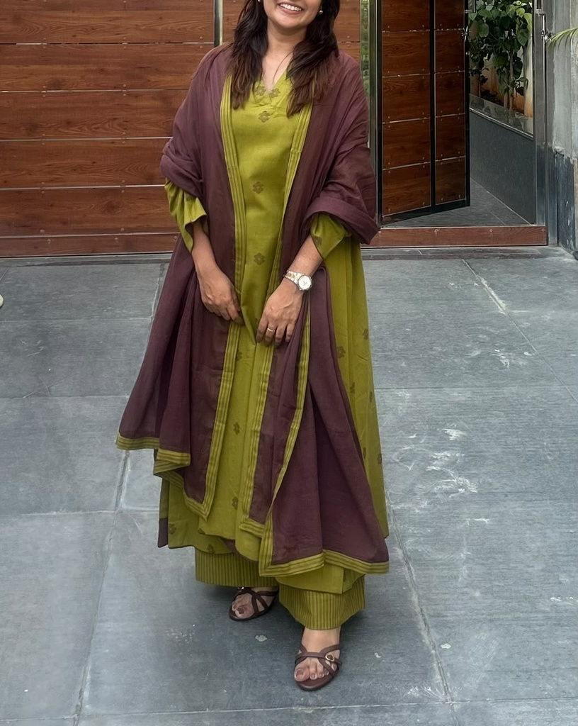 Olive green cotton set